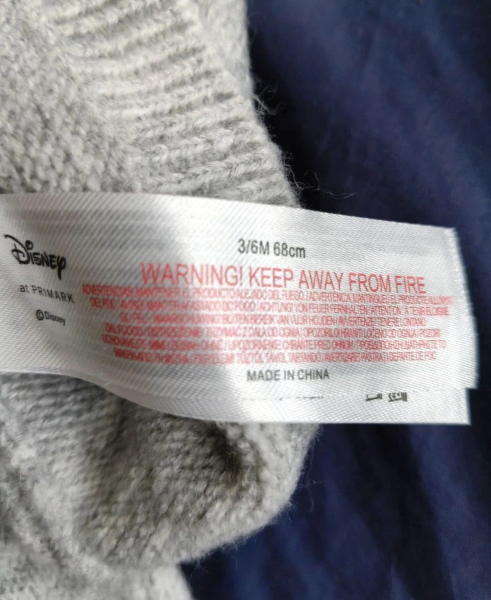 Vestido abrigado para niña Primark gris Minnie 68 cm – photo 3